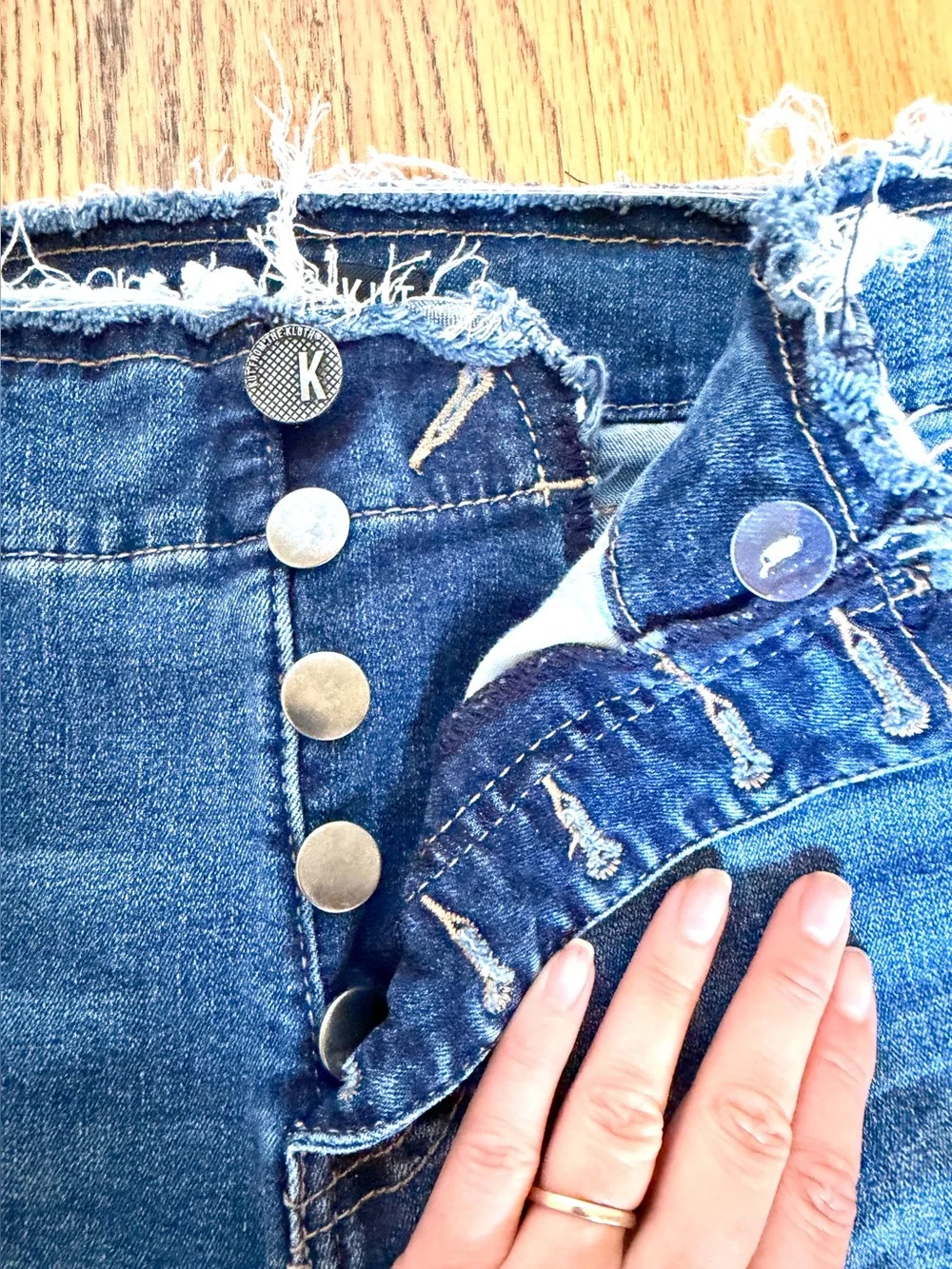 KUT from the Kloth Connie High Rise Fab Ab Ankle Skinny Jeans Button Fly 2